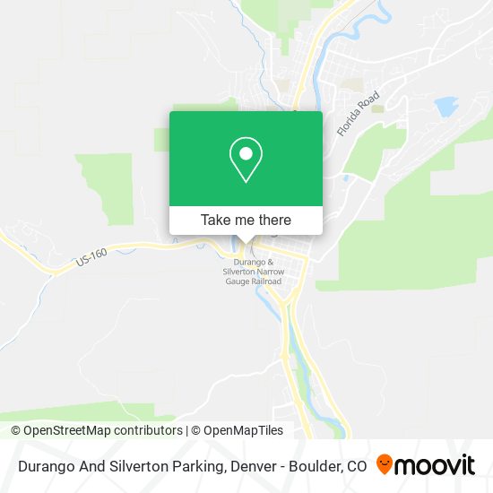 Mapa de Durango And Silverton Parking