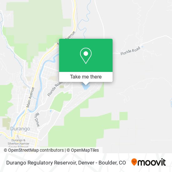 Durango Regulatory Reservoir map