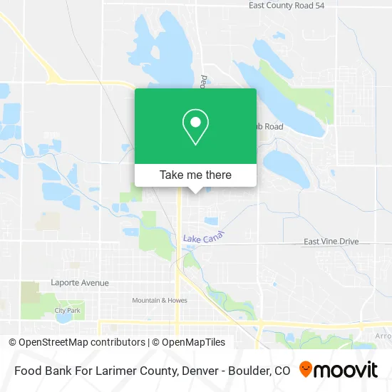 Food Bank For Larimer County map