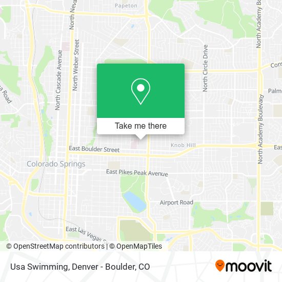 Mapa de Usa Swimming
