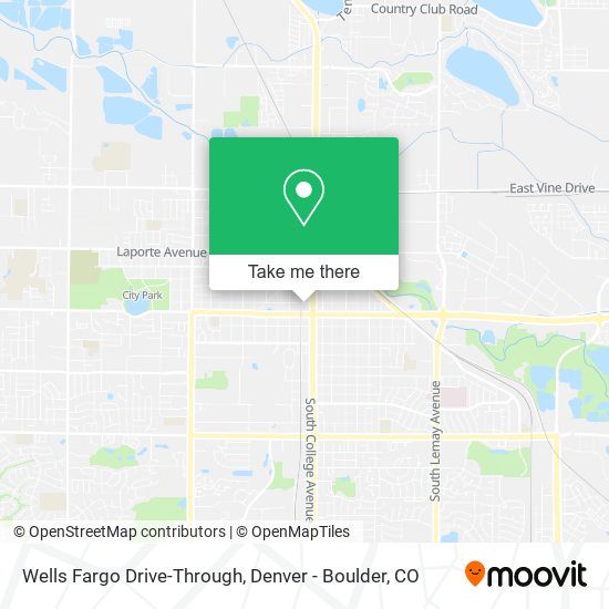 Mapa de Wells Fargo Drive-Through