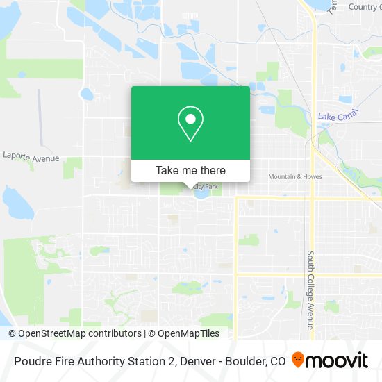 Poudre Fire Authority Station 2 map
