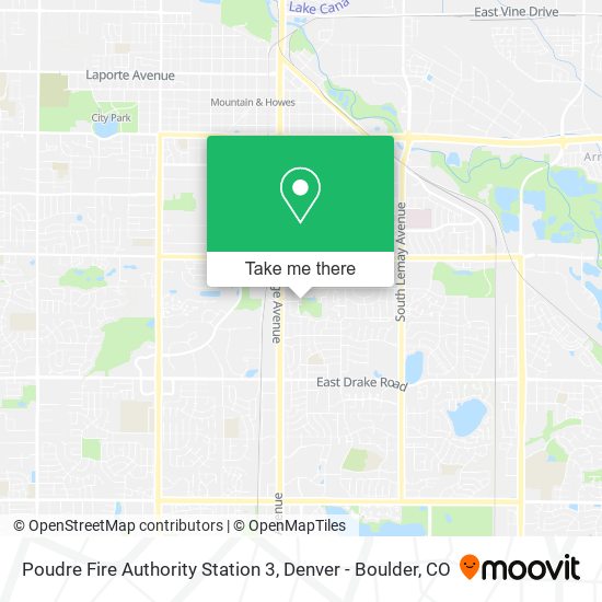 Mapa de Poudre Fire Authority Station 3