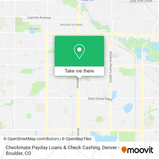Checkmate Payday Loans & Check Cashing map