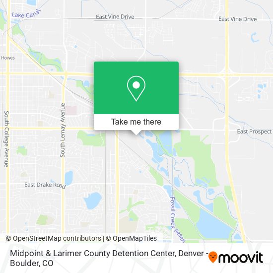 Midpoint & Larimer County Detention Center map