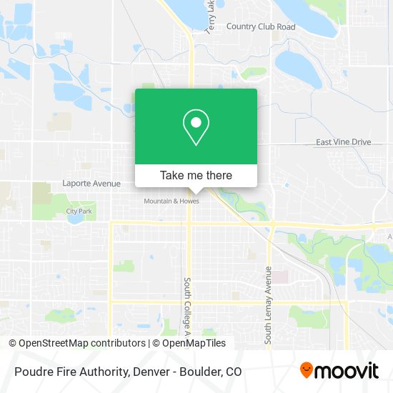 Poudre Fire Authority map