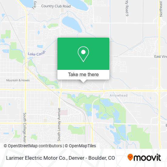 Mapa de Larimer Electric Motor Co.