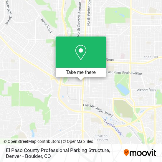 El Paso County Professional Parking Structure map