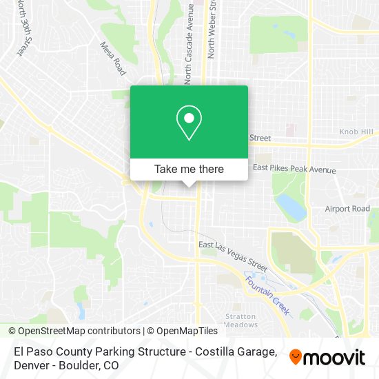 El Paso County Parking Structure - Costilla Garage map
