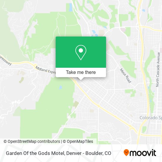Garden Of the Gods Motel map
