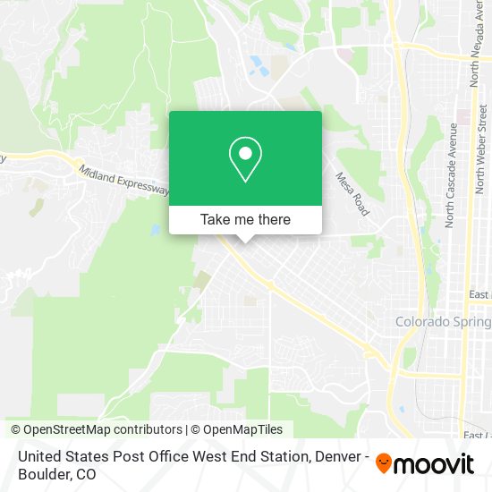Mapa de United States Post Office West End Station