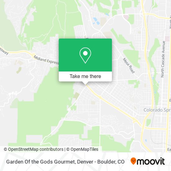 Mapa de Garden Of the Gods Gourmet