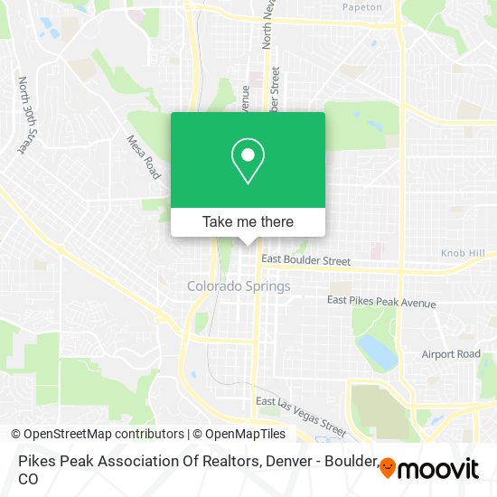Mapa de Pikes Peak Association Of Realtors