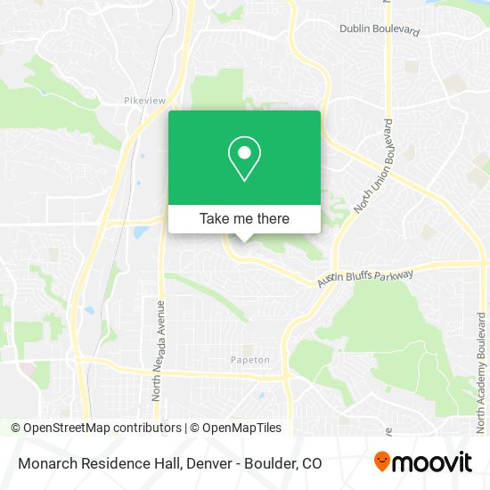 Mapa de Monarch Residence Hall