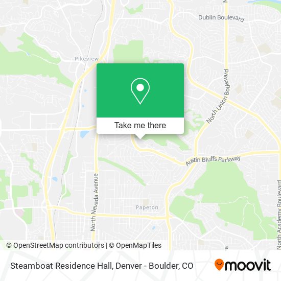 Mapa de Steamboat Residence Hall