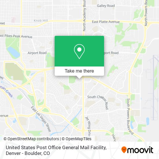 Mapa de United States Post Office General Mail Facility
