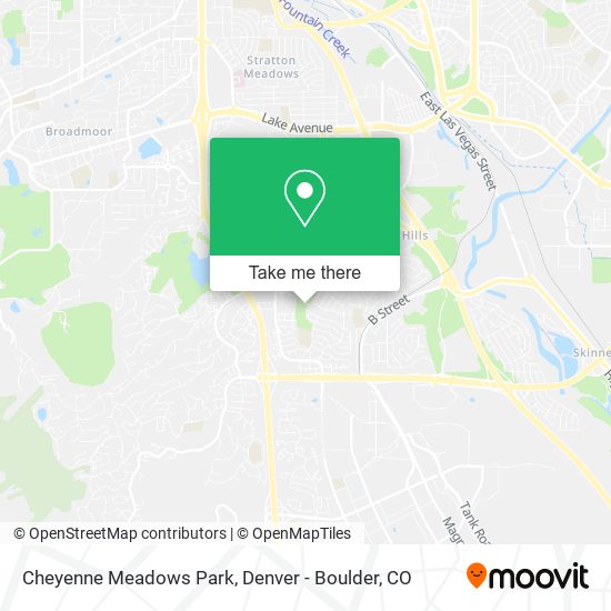 Cheyenne Meadows Park map