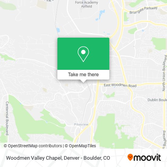 Mapa de Woodmen Valley Chapel