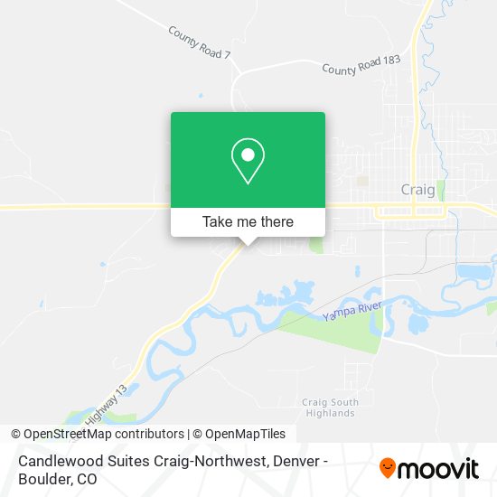 Mapa de Candlewood Suites Craig-Northwest