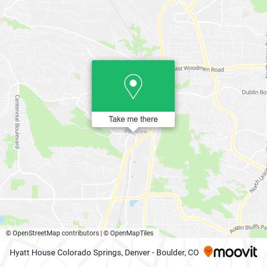 Hyatt House Colorado Springs map
