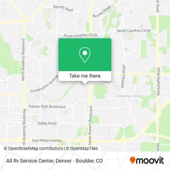 All Rv Service Center map