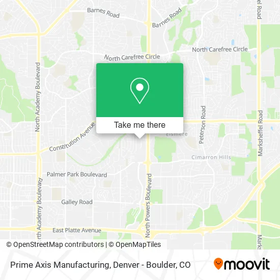 Prime Axis Manufacturing map