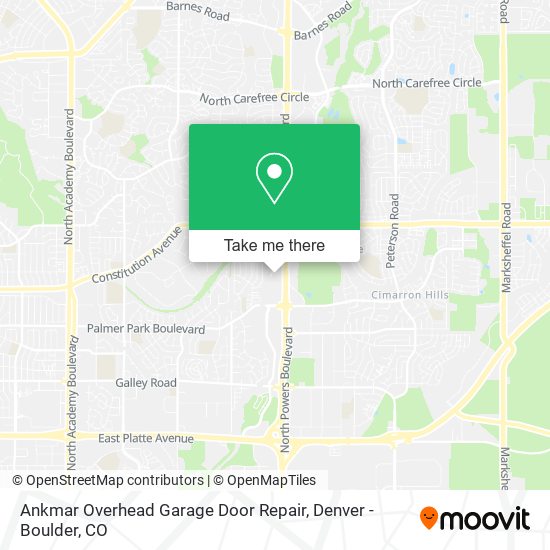 Ankmar Overhead Garage Door Repair map