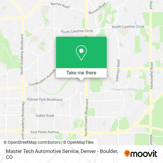 Mapa de Master Tech Automotive Service