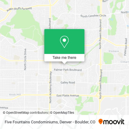 Mapa de Five Fountains Condominiums