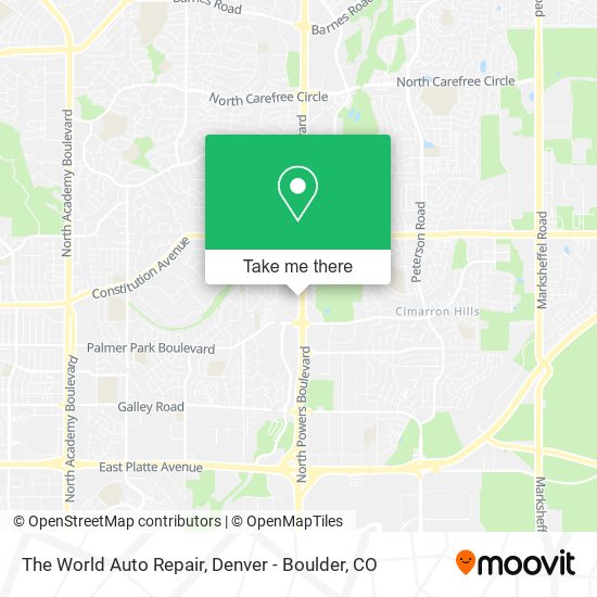 Mapa de The World Auto Repair