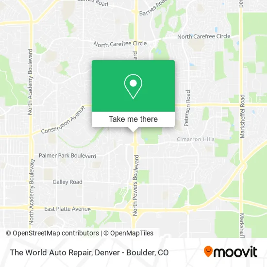 The World Auto Repair map