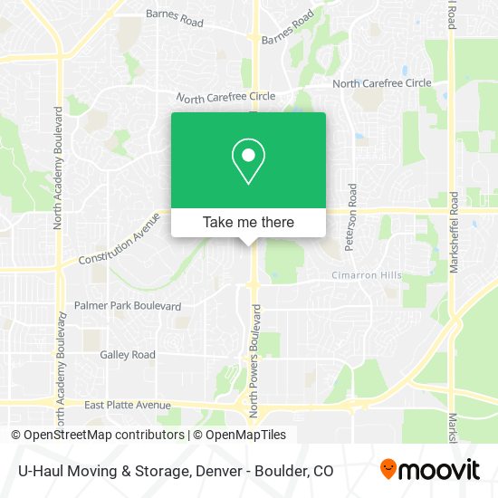 Mapa de U-Haul Moving & Storage