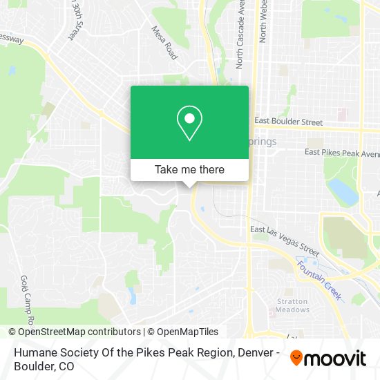 Mapa de Humane Society Of the Pikes Peak Region