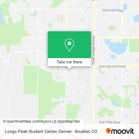 Longs Peak Student Center map