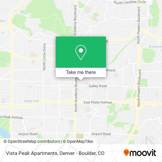 Mapa de Vista Peak Apartments