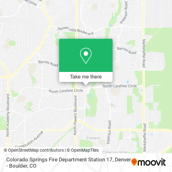 Colorado Springs Fire Department Station 17 map
