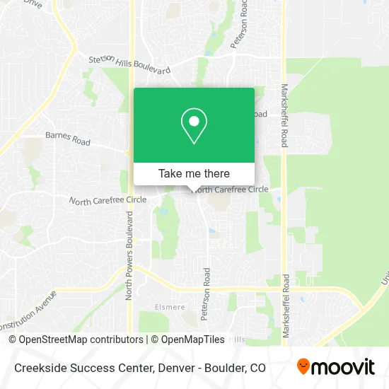 Creekside Success Center map