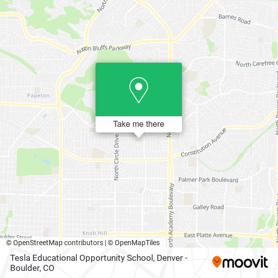 Mapa de Tesla Educational Opportunity School