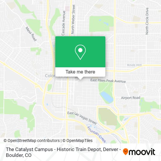 Mapa de The Catalyst Campus - Historic Train Depot