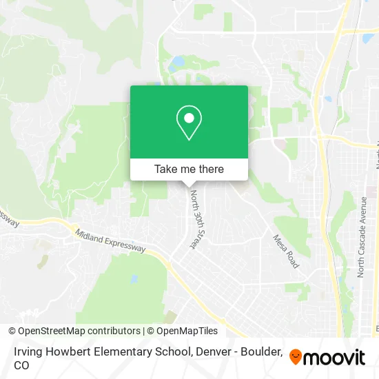 Irving Howbert Elementary School map
