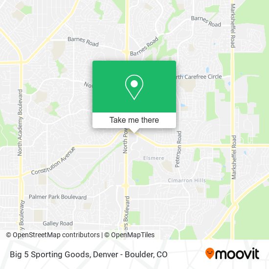 Big 5 Sporting Goods map