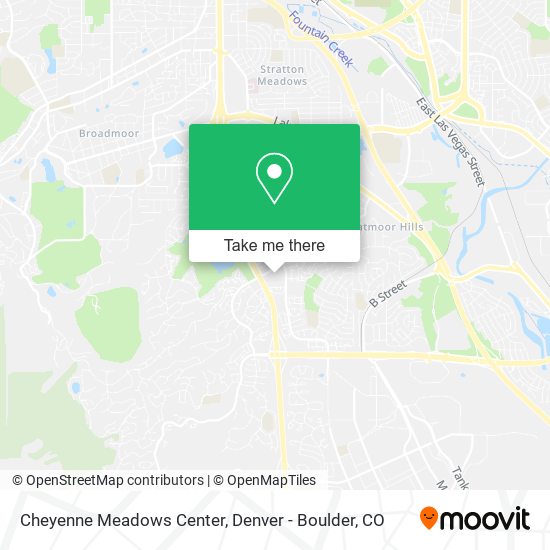 Mapa de Cheyenne Meadows Center