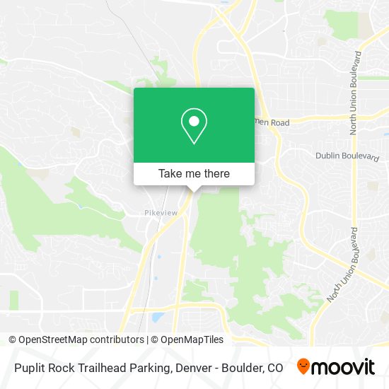Puplit Rock Trailhead Parking map