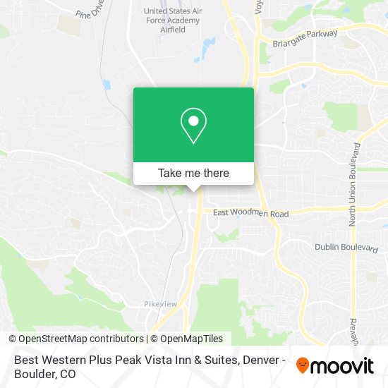 Best Western Plus Peak Vista Inn & Suites map
