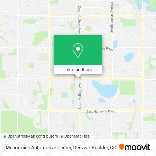 Mapa de Mccormick Automotive Center