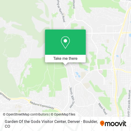 Mapa de Garden Of the Gods Visitor Center