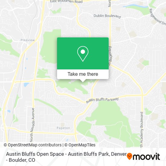 Mapa de Austin Bluffs Open Space - Austin Bluffs Park