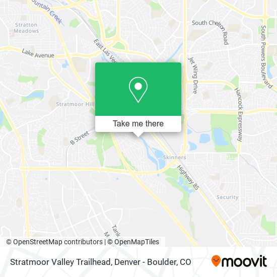 Stratmoor Valley Trailhead map