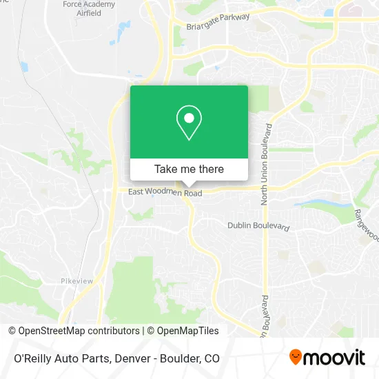 O'Reilly Auto Parts map