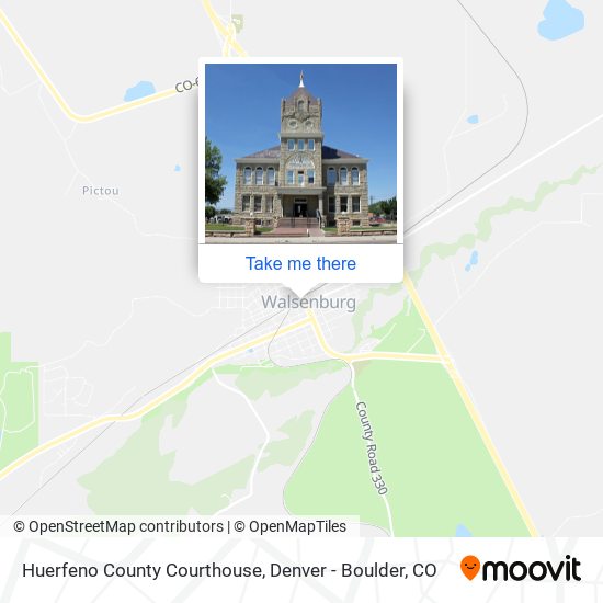 Huerfeno County Courthouse map